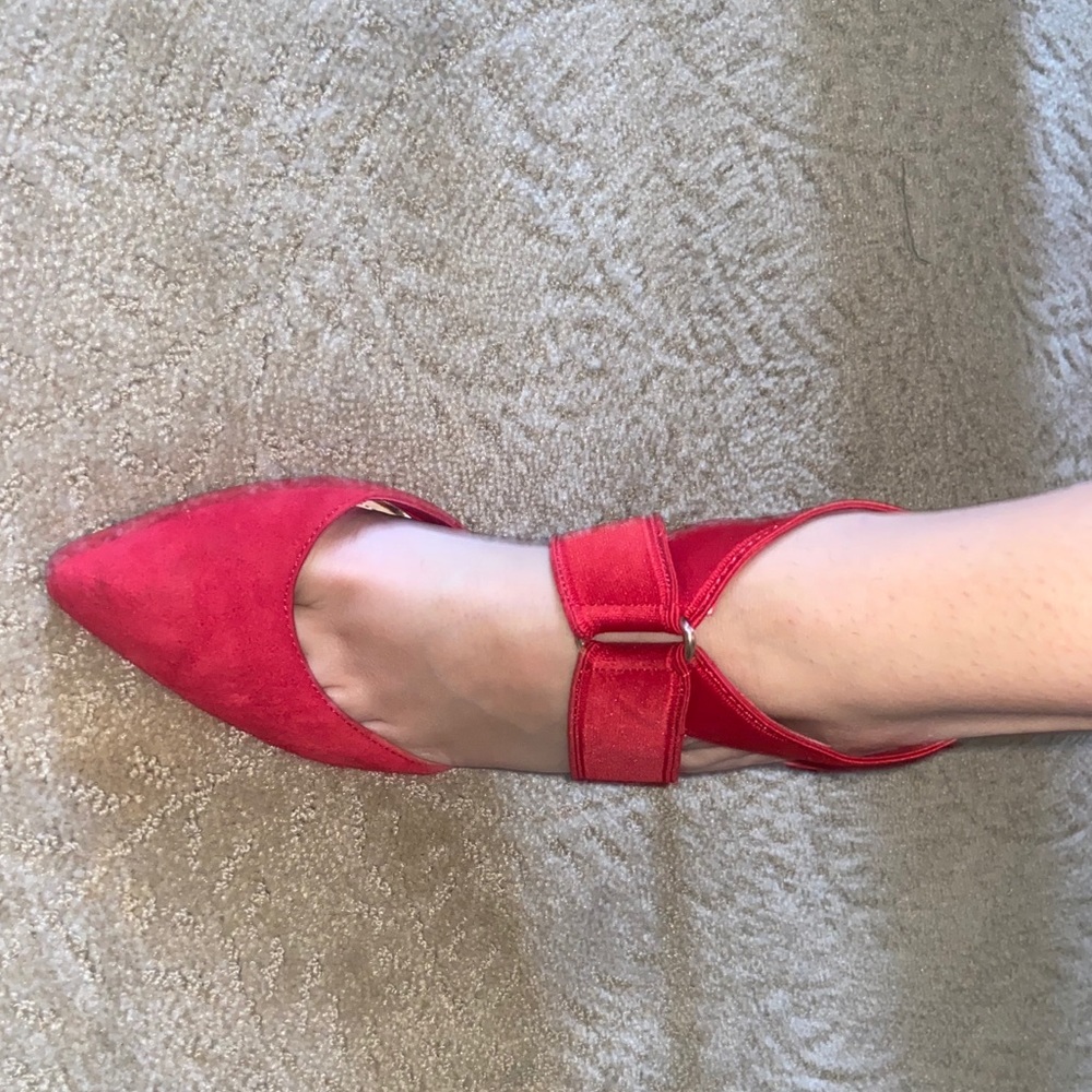 Jessica Simpson Red Elastic Strap Heels size 8.5 - Picture 10 of 10